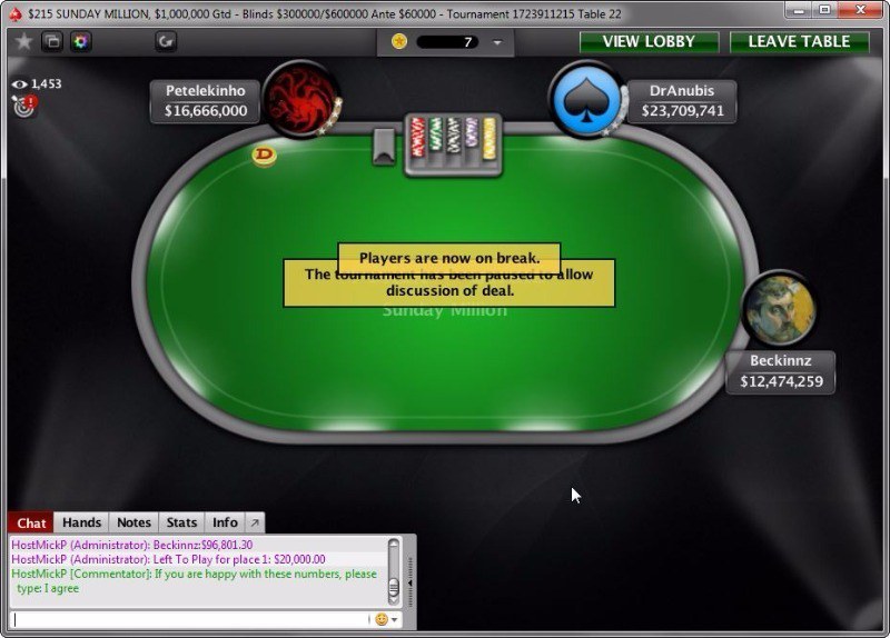 тройка Sunday Million