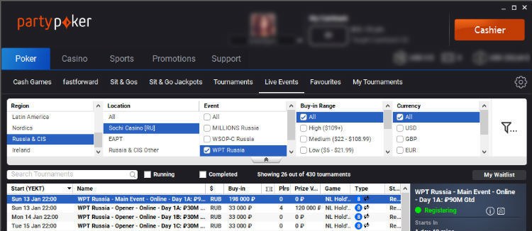 wpt пати покер partypoker wpt