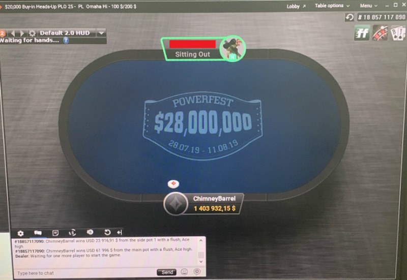 $100/200 PLO HU на патипокер покерный стол