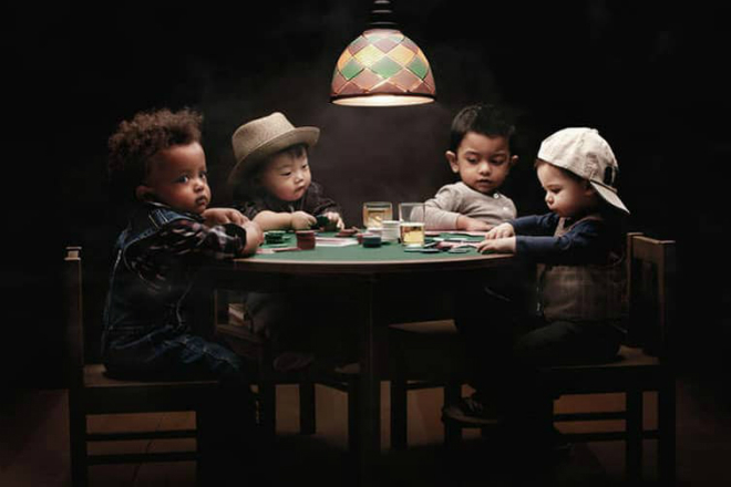 children playing poker children poker