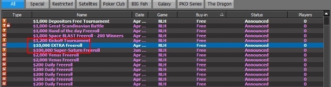 extra freeroll by 888poker extra freeroll