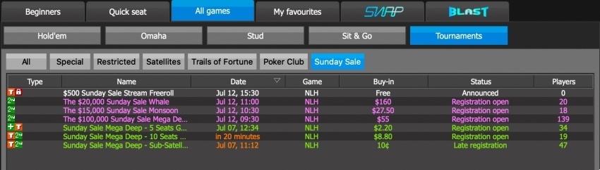Sunday Sale Stream Freeroll 888покер