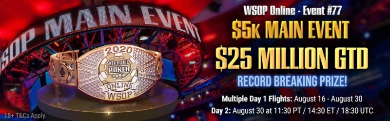 WSOP Online 2020 main event wsop main event